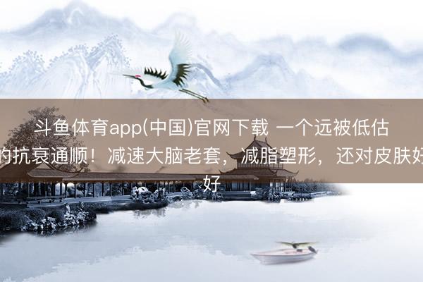 斗鱼体育app(中国)官网下载 一个远被低估的抗衰通顺！减速大脑老套，减脂塑形，还对皮肤好